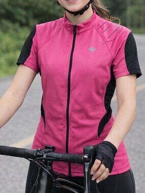 Pearl iZumi Pink Full Zip Cycling Jersey Medium M